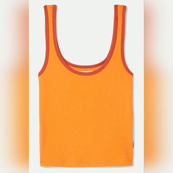 Brixton Orange Tank Top with Red Trim - Picture 3 of 6